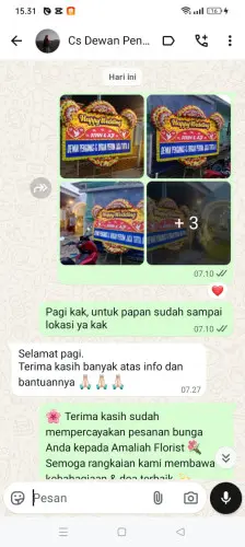 Testimonial Papan Bunga Pernikahan tual