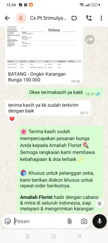 Testimonial Papan Bunga tual