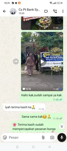Testimonial Papan Bunga tual